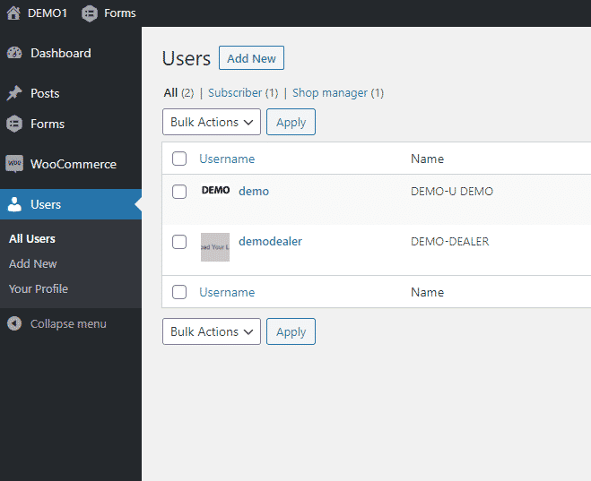 Manage Users