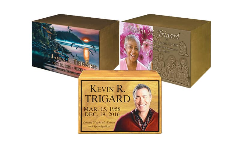 Trigard Bronze Wood Urn