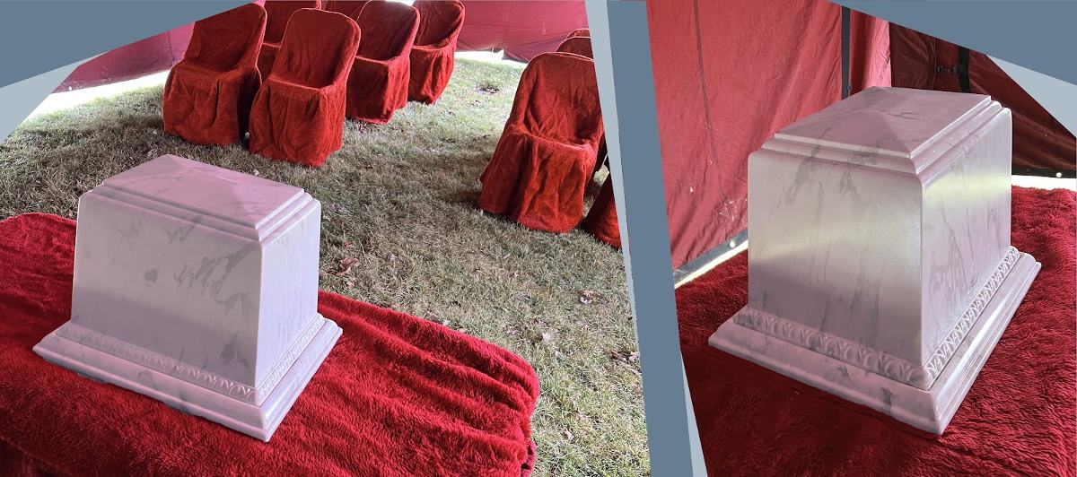 Polymer urn receptacles - lightweight alternative vault