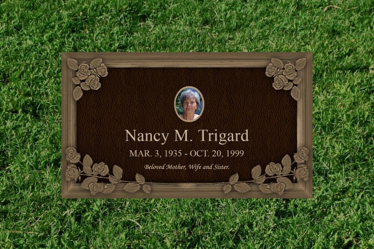 Memorialization costs of a headstone or flat grave marker