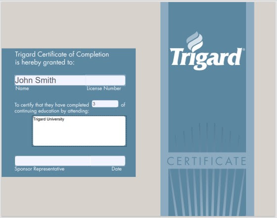 Trigard University Continuing Education Credits (CEUs)