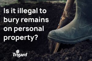 Is it illegal to bury remains on personal property?
