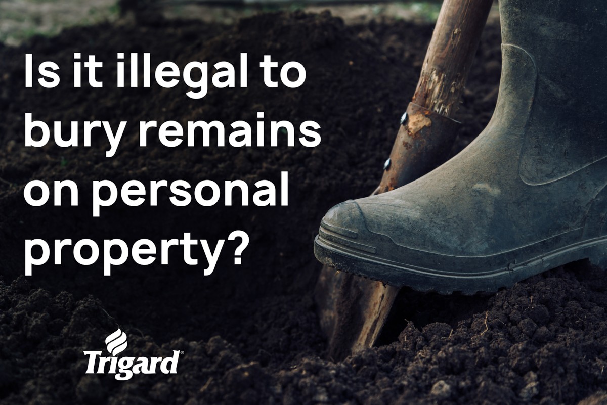 Is it illegal to bury remains on personal property?