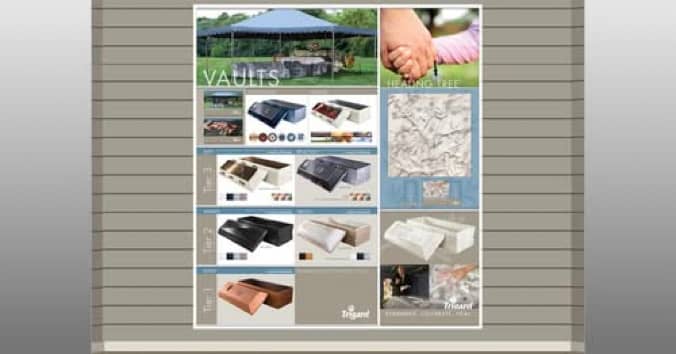 Trigard website with burial vault options