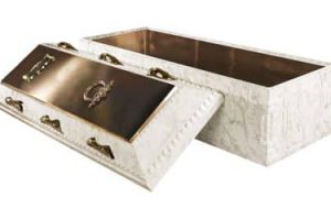 Elite White Marble Bronze Burial Vault