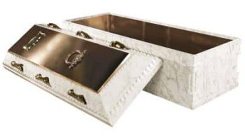 Elite White Marble Bronze Burial Vault